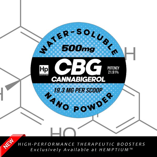 water soluble nano cbg powder hemptium